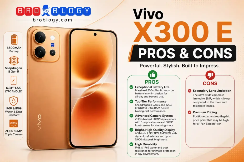 Vivo X300 E Pros and Cons